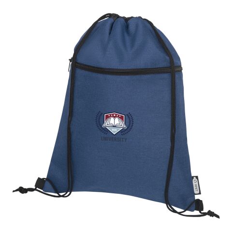 Sac à dos Ross en rPET avec cordon de serrage Standard | Marine | sans marquage | non disponible | non disponible | non disponible | non disponible
