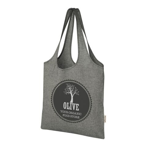 Sac shopping Pheebs tendance en coton recyclé de 150 g/m² Standard | Noir chiné | sans marquage | non disponible | non disponible | non disponible