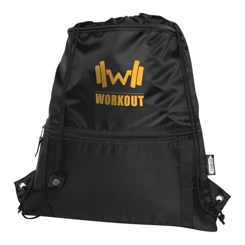 Sac isotherme 9 L recyclé avec cordon de serrage Adventure Standard | Noir brillant | sans marquage | non disponible | non disponible | non disponible