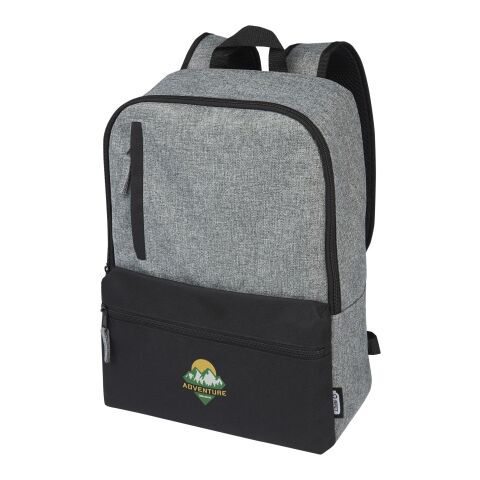 Sac à dos pour ordinateur portable Reclaim 15&quot; recyclé GRS bicolore de 14 L Standard | Noir-Gris | sans marquage | non disponible | non disponible | non disponible
