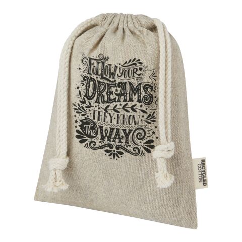 Petit sac cadeau Pheebs en coton recyclé GRS 150 g/m² de 0,5 L Standard | beige | sans marquage | non disponible | non disponible | non disponible