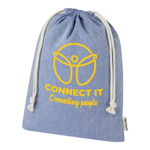 Grand sac cadeau Pheebs en coton recyclé GRS 150 g/m² de 4 L Standard | Bleu bruyère | sans marquage | non disponible | non disponible | non disponible
