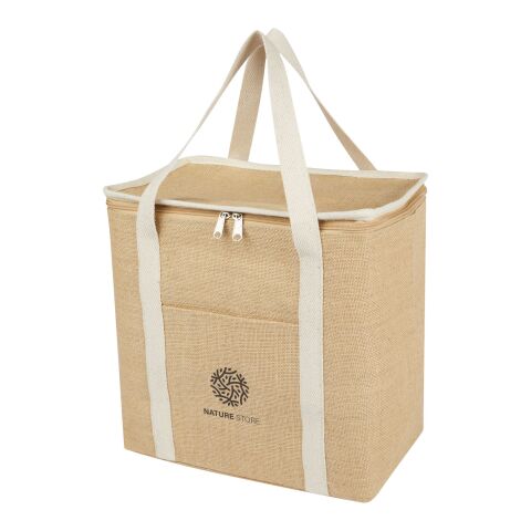 Sac isotherme Juta de 19 L en jute 300 g/m² Standard | beige-Blanc | sans marquage | non disponible | non disponible