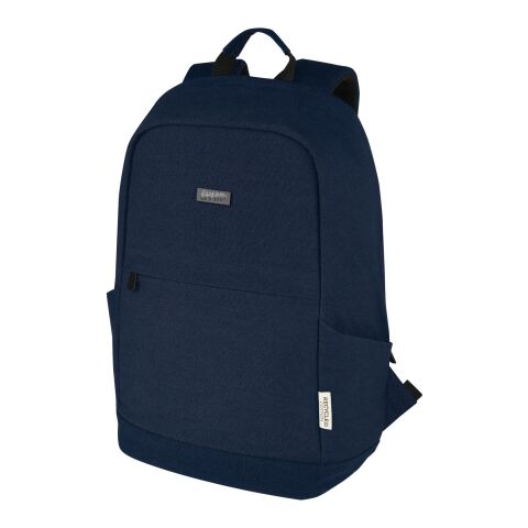 Sac à dos anti-vol pour ordinateur portable Joey de 18 L en toile recyclée GRS 15,6 pouces Standard | Marine | sans marquage | non disponible | non disponible | non disponible