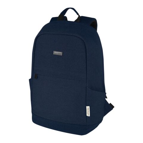 Sac à dos anti-vol pour ordinateur portable Joey de 18 L en toile recyclée GRS 15,6 pouces Standard | Marine | sans marquage | non disponible | non disponible | non disponible