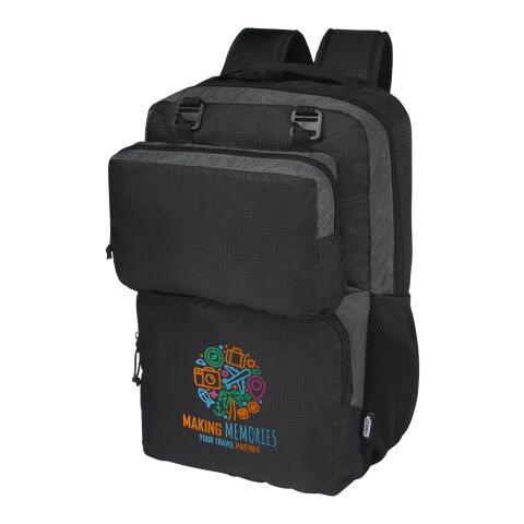 Sac à dos pour ordinateur portable Trailhead de 14 L recyclé GRS bicolore 15 pouces Standard | Noir-Gris | sans marquage | non disponible | non disponible | non disponible