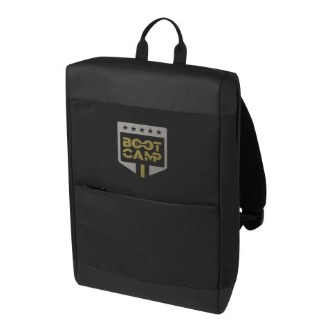 Sac à dos Rise recyclé certifié GRS pour ordinateur portable de 15,6&quot; Standard | Noir brillant | sans marquage | non disponible | non disponible | non disponible