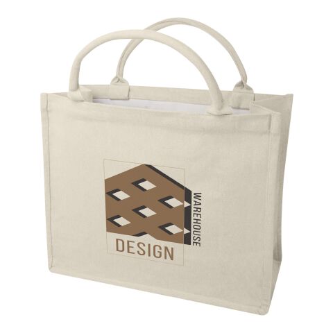 Sac shopping Pheebs recyclé de 500 g/m² pour livre Standard | beige gris | sans marquage | non disponible | non disponible