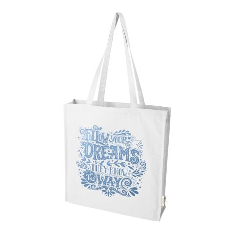 Sac shopping à soufflets Florida certifié GRS 270 g/m² 14L Standard | Blanc | sans marquage | non disponible | non disponible | non disponible