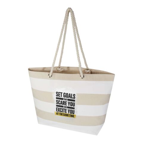 Tote bag de plage Florida recyclé GRS 270 g/m² Standard | Naturel-Blanc | sans marquage | non disponible | non disponible | non disponible