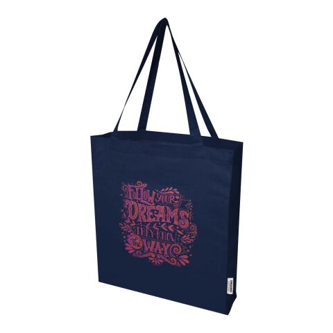 Sac shopping à soufflets Odisha bio OCS 180&nbsp;g/m2 de 14&nbsp;L Standard | Marine | sans marquage | non disponible | non disponible | non disponible
