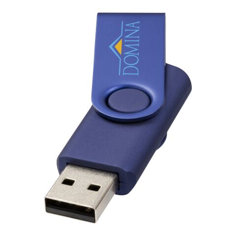 Clé USB rotative métallique 4Go Standard | Marine | sans marquage | non disponible | non disponible | non disponible