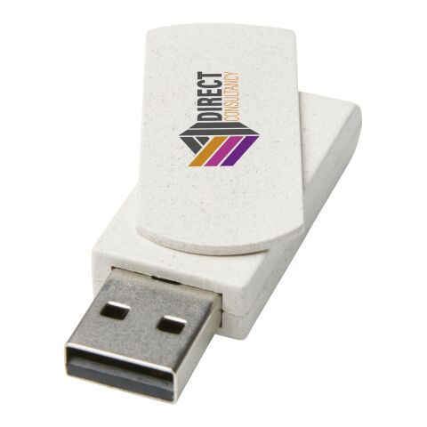 Clé USB Rotate 8 Go en paille de blé Standard | Beige | sans marquage | non disponible | non disponible