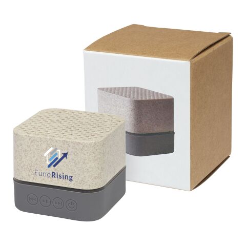 Haut-parleur Bluetooth® Aira en paille de blé Standard | Beige | sans marquage | non disponible | non disponible