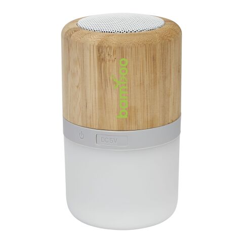 Haut-parleur Bluetooth® Aurea en bambou avec lumière Standard | beige | sans marquage | non disponible | non disponible