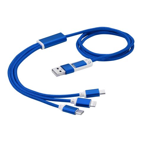 Câble de charge 3-en-1 avec double entrée Versatile Standard | Bleu royal | sans marquage | non disponible | non disponible