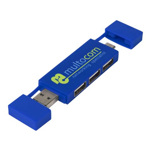 Hub double USB 2.0 Mulan Standard | Bleu royal | sans marquage | non disponible | non disponible