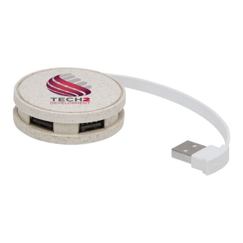 Concentrateur USB Kenzu en paille de blé Standard | beige | sans marquage | non disponible | non disponible