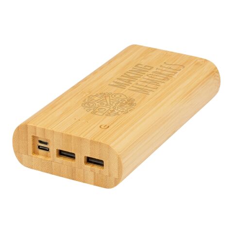 Batterie de secours Tulda de 20,000 mAh en bambou Standard | Naturel | sans marquage | non disponible | non disponible