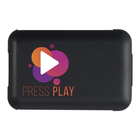 Câble de recharge modulaire en plastique recyclé Savvy avec support de téléphone Standard | Noir | sans marquage | non disponible | non disponible