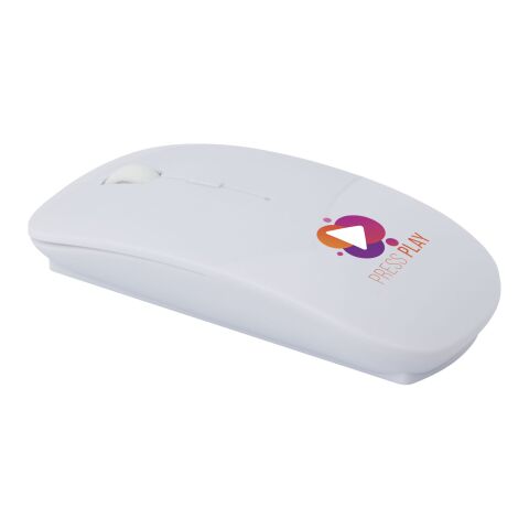 Souris sans fil Menlo en plastique recyclé certifié RCS Standard | Blanc | sans marquage | non disponible | non disponible