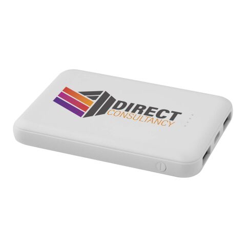 Batterie de secours en plastique recyclé Asama type-C de 5 000 mAh Standard | Blanc | sans marquage | non disponible | non disponible
