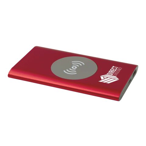 Batterie de secours sans fil en aluminium recyclé Juice type-C de 4 000 mAh Standard | Rouge | sans marquage | non disponible | non disponible