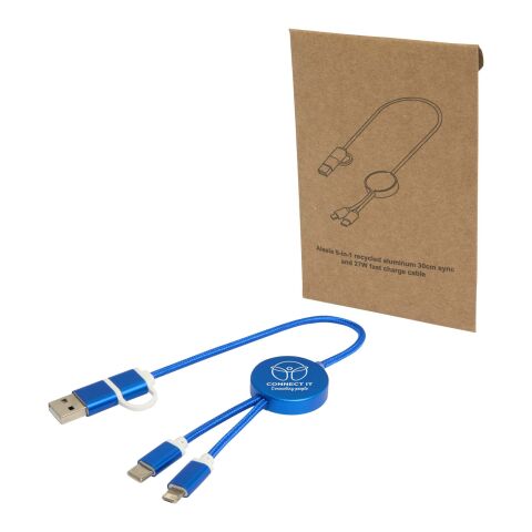 Câble 5 en 1 Alasia en aluminium et plastique recyclés de 30&nbsp;cm pour la synchronisation des données et la charge rapide de 27 W