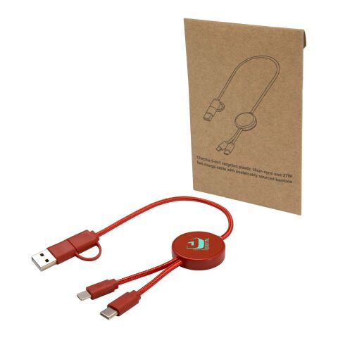 Câble 5 en 1 Citala en plastique recyclé de 30 cm pour la synchronisation des données et la charge rapide de 27 W Standard | Brick | sans marquage | non disponible | non disponible