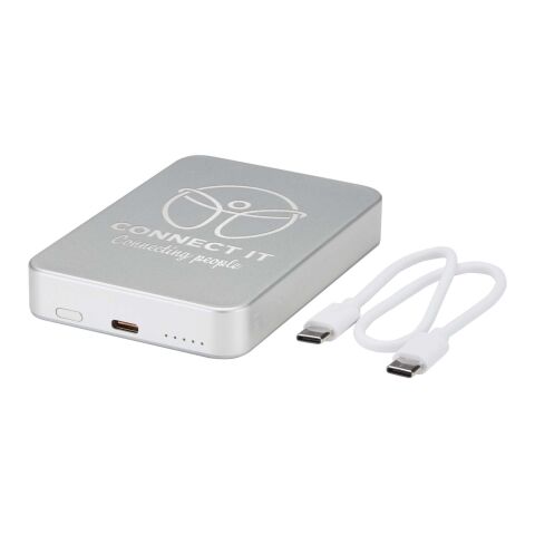 Batterie externe magnétique Avis 10 000 mAh en aluminium recyclé RCS Argent