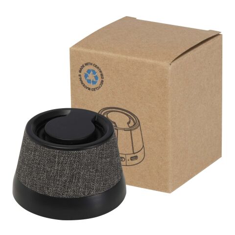 Haut-parleur Horna sans fil magnétique en plastique recyclé de 3 W Standard | noir | sans marquage | non disponible | non disponible