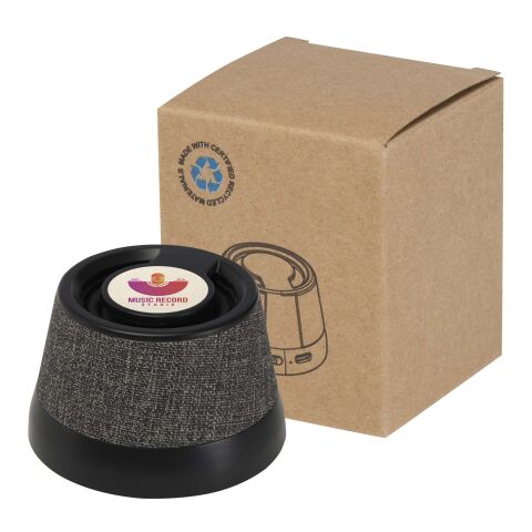 Haut-parleur Horna sans fil magnétique en plastique recyclé de 3 W Standard | Noir | sans marquage | non disponible | non disponible