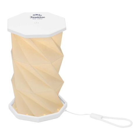 Lampe de table pliable Celestia en plastique recyclé blanc