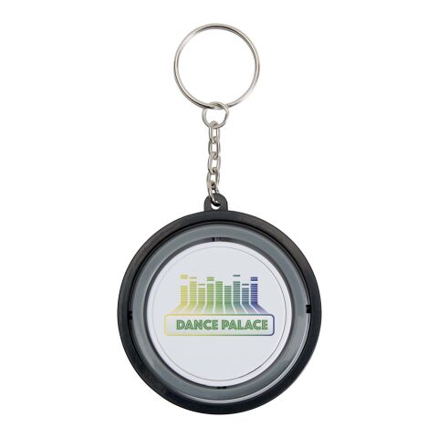 Porte-clés fidget gyroscope en plastique recyclé Spinx Standard | noir | sans marquage | non disponible | non disponible