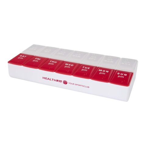 Pilulier semainier multi-vitamines matin/après-midi Cycle Standard | Rouge | sans marquage | non disponible | non disponible