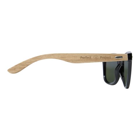 Lunettes de soleil polarisées miroir Hiru en rPET/bois dans coffret cadeau Standard | Bois | sans marquage | non disponible | non disponible