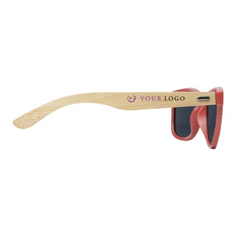 Lunettes de soleil Sun Ray en bambou Standard | Rouge | sans marquage | non disponible | non disponible