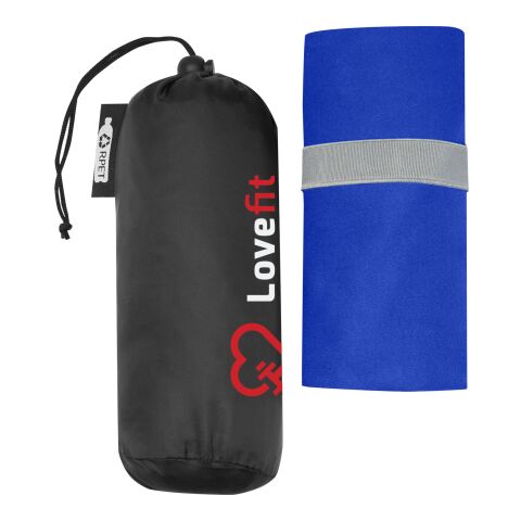 Serviette Pieter ultra-légère à séchage rapide fabriquée en PET recyclé Standard | Bleu process | sans marquage | non disponible | non disponible | non disponible