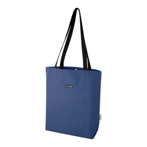 Sac shopping Joey de 14 L en toile recyclée GRS Standard | Marine | sans marquage | non disponible | non disponible | non disponible