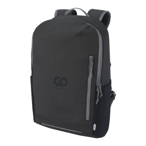 Sac à dos Aqua pour ordinateur portable 15 pouces recyclé certifié GRS et résistant à l&#039;eau.21 L Standard | Noir brillant | sans marquage | non disponible | non disponible | non disponible