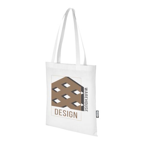 Sac shopping convention Zeus de 6 L non tissé recyclé certifié GRS Standard | Blanc | sans marquage | non disponible | non disponible | non disponible