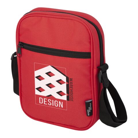 Sac bandoulière Byron de 2 L recyclé certifié GRS Standard | Rouge | sans marquage | non disponible | non disponible