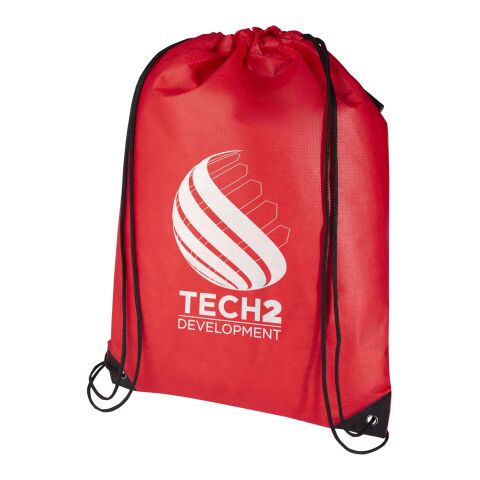 Sac à dos avec cordon Evergreen non tissé recyclé GRS de 5L Standard | Rouge | sans marquage | non disponible | non disponible | non disponible