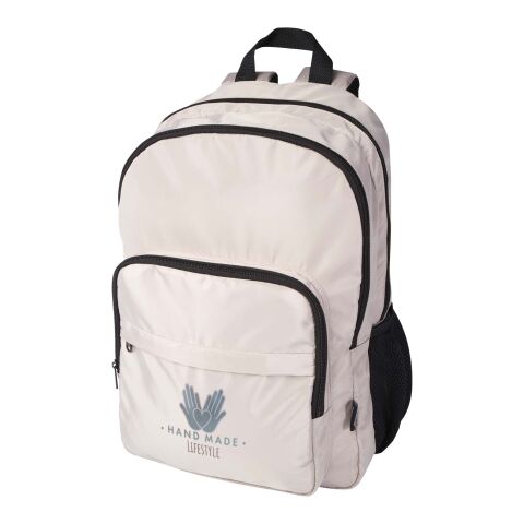 Sac à dos pour ordinateur portable 15&#039;&#039; Trend Plus recyclé certifié GRS de 20L Standard | Oatmeal | sans marquage | non disponible | non disponible