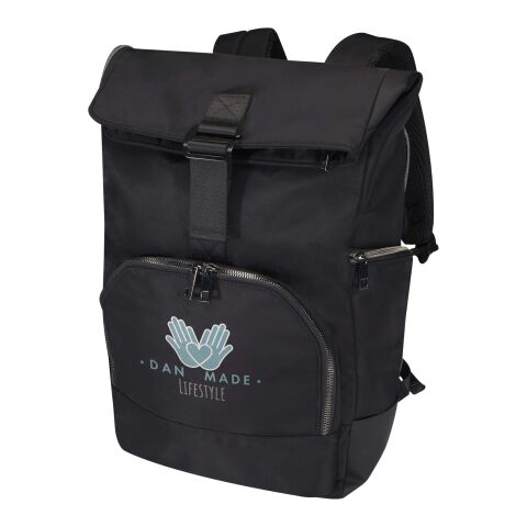 Sac à dos rolltop Rhine recyclé GRS 15&quot; de 18L Standard | Noir brillant | sans marquage | non disponible | non disponible | non disponible