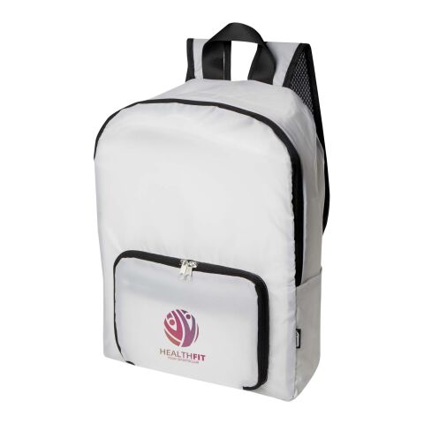 Sac à dos pliable EcoFold de 15 L en RPET Standard | Blanc | sans marquage | non disponible | non disponible
