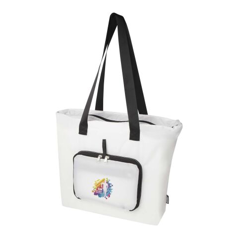 Sac shopping pliable EcoFold de 16 L en RPET Standard | Blanc | sans marquage | non disponible | non disponible