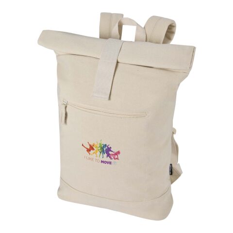 Sac à dos à fermeture enroulable Recanvas recyclé et certifié GRS de 14" et 16&nbsp;L Standard | Sandstone | sans marquage | non disponible | non disponible | non disponible