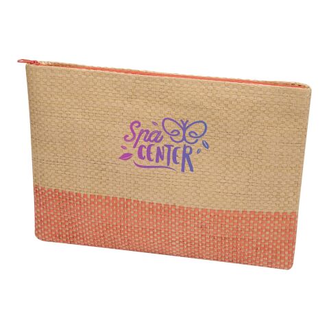 Pochette en papier paille Rhythm avec fermeture à glissière, 3 L Brick