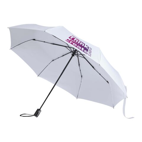 Parapluie pliable Gale de 69 cm à ouverture et fermeture automatiques en RPET blanc